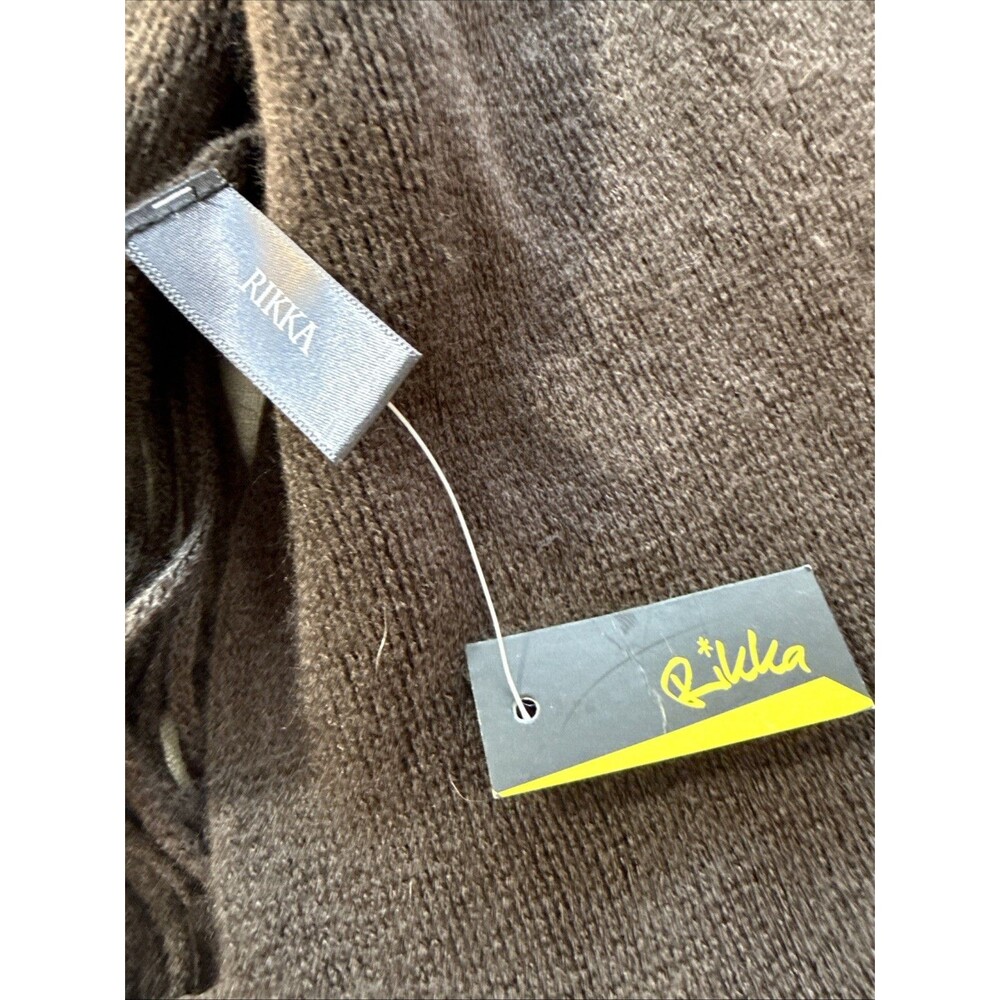 NWT Rikka Brown Fringed Super Cozy Soft Scarf - Picture 2 of 6